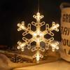 1-20PCS LED Christmas Suction Cup Lights Fawn Bell Pine Tree Star Father Christmas Window Wall Lights Holiday Decoration Lights