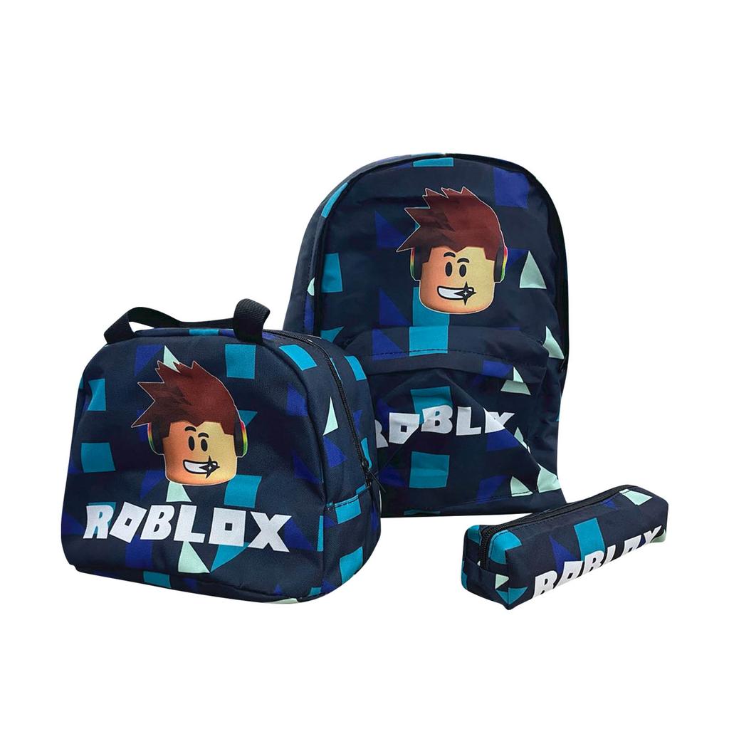 Unisex verstellbarer Riemen Polyester Schulrucksack Set, Schwarz, 3 Stück