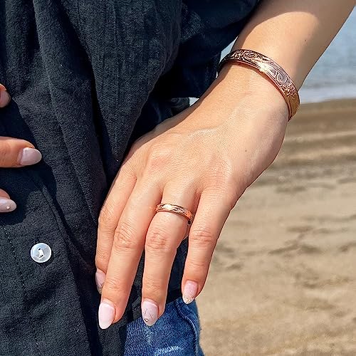 July Hawaiian Jewelry Ring, Men's and Women's Stainless Steel Ring, Surgical Stainless Steel, Unisex, Hypoallergenic, Can be worn all day, Silver, Siz