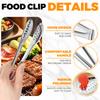10 Pcs BBQ Food Tong 7 Inch Kitchen Cooking Tong Stainless Steel Toaster Bread Tongs Heat Resistant Cooking Clamp for Restaurant