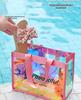 Laser Iridescent PVC Beach Tote - Transparent, Sealed Edge, Multi-Purpose Bag for Shopping, Gifts, and More