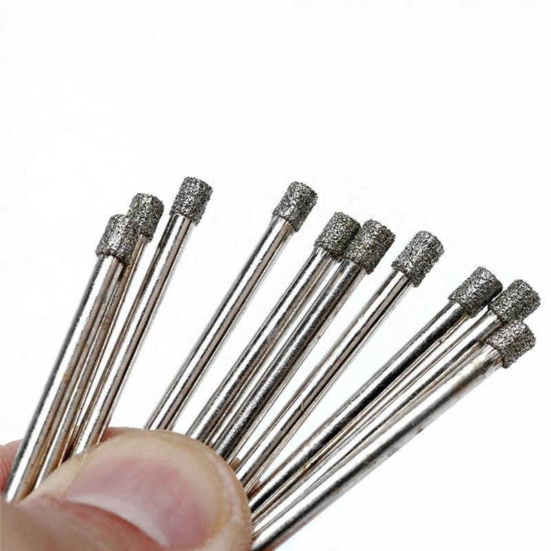 A27F-Professional 10Pcs Diamond Drill Bit Set 3Mm 1/8 Inch For Drilling Glass, Tile, And Marble Surfaces