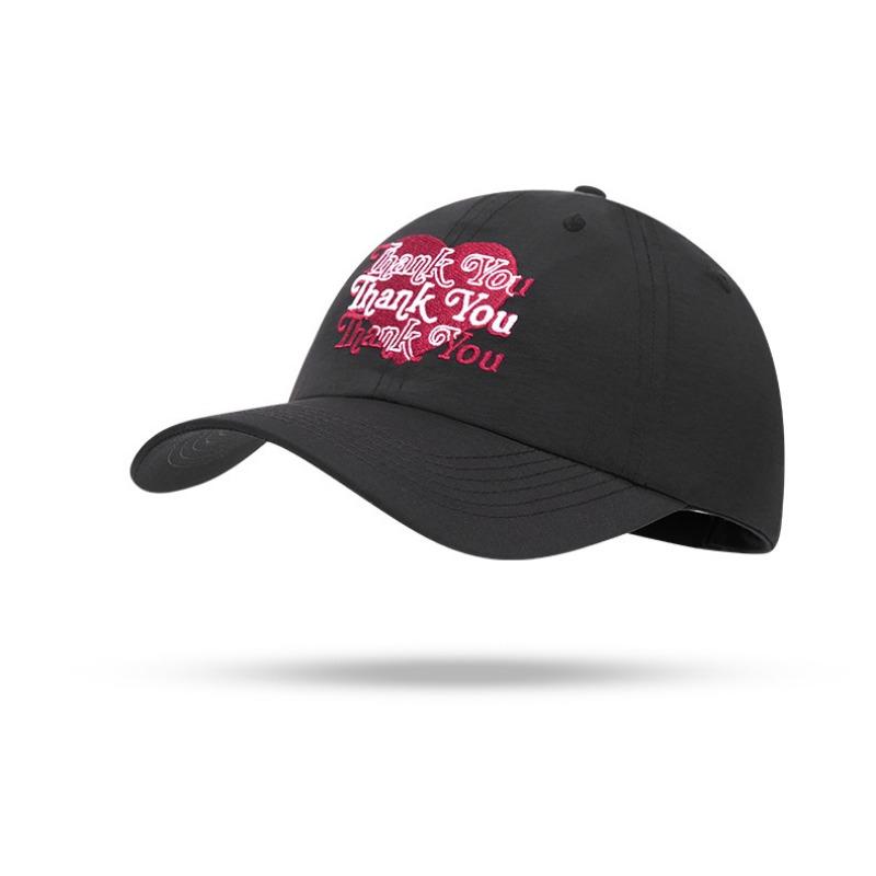 New thank you baseball hat love letter embroidery big head circumference small versatile cap