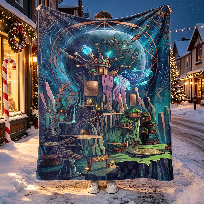 Final Fantasy Pattern Blanket for Home Decoration, Bed, Sofa, Car Travel, Camping, Suitable for All Seasons, Birthday Christmas Gift
