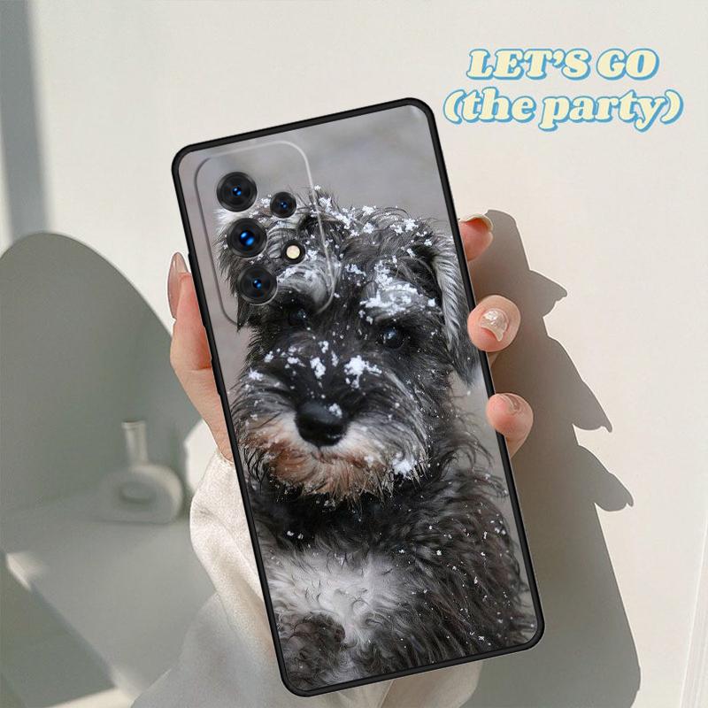 Miniature Schnauzer Puppy Dog Phone Case For Samsung A42 A31 A40 A51 A71 A32 A80 A91 A52 A72 A73 A20e A21S A50 A70 A11 A12 Cover