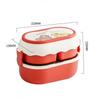 Portable Kawaii Lunch Box For Girls School Kids Plastic Picnic Bento Box Microwave Food Box With Compartments Storage Containers