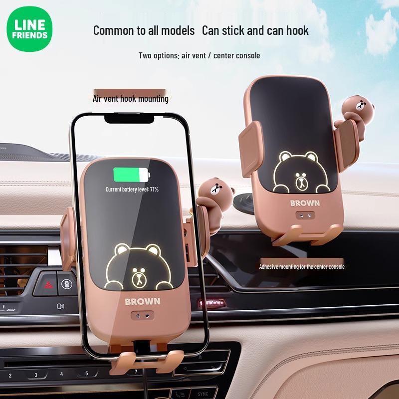 2024 Multi-functional Wireless Car Charger & Phone Holder with Navigation Stand