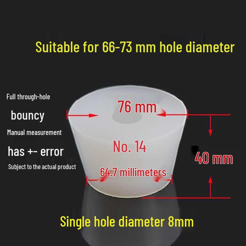 Silicone Rubber Seal Plug for Test Tubes & Drains with Hole