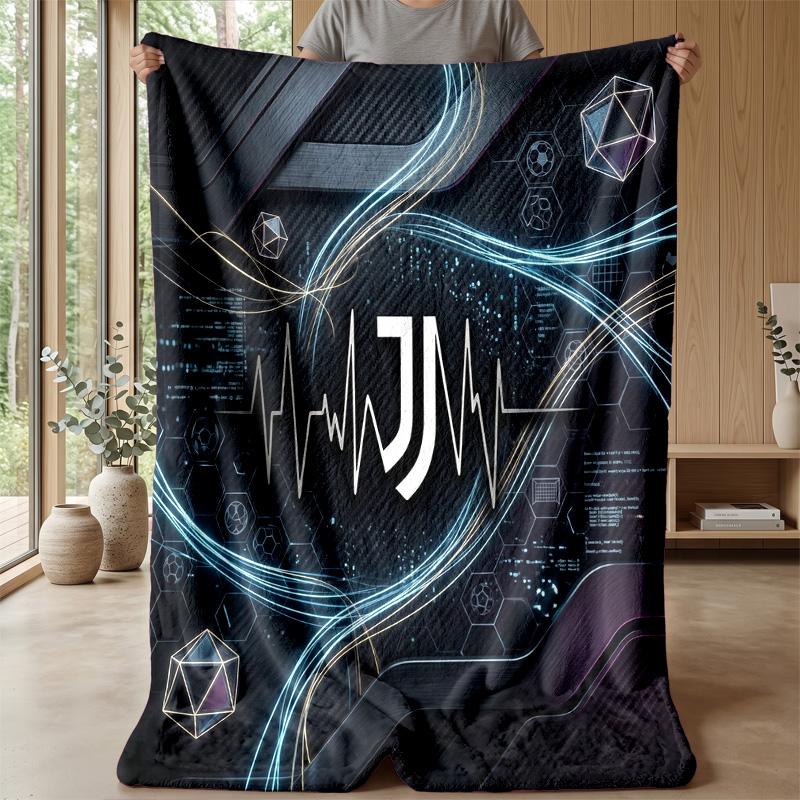 Juventus FC Themen-Decke Weiche Flanell-Decke Plüsch-Überwurf Gemütliche Sofa-Bett-Decke für Wohnkultur