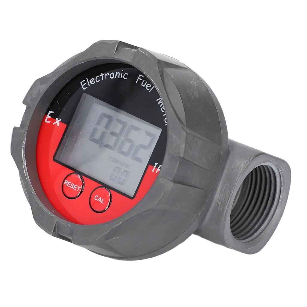 Electronic Fuel Meter Digital LCD Display Turbine Fuel Flow Gauge 1in High Accuracy 20MPa MWP