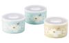 Hanae Mori Floral Print Safe Storage Container Canister Set 10cm Diameter X 6cm Wedding Made In Japan "Fleur" 3-Piece Microwave/Dishwasher (Approx.