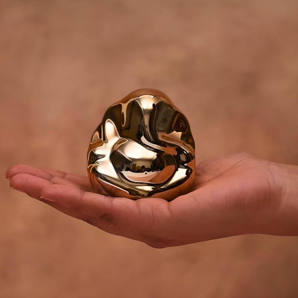 Golden Ganpati Idol for Car Dashboard, Home Temple & Office Decor To Invite Blessings, Positivity, and Good Fortune