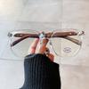 Gjennomsiktig datamaskinbrilleinnfatning Kvinner Menn Antiblått lys Runde briller Blokkerende briller Optisk brillebrille