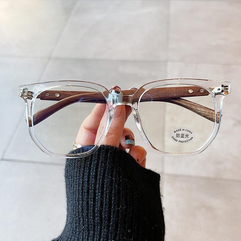 Gjennomsiktig datamaskinbrilleinnfatning Kvinner Menn Antiblått lys Runde briller Blokkerende briller Optisk brillebrille