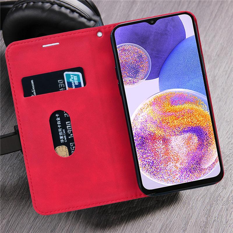 For Samsung Galaxy A23 Case SM-A235F Phone Case Matte Leather Flip Wallet Cover For Samsung A23 A 23 Book Cover GalaxyA23 Fundas