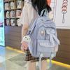 Spring New Ins Style Soft Girl Cute Girl Backpack College Students' Lightweight Checked Backpack