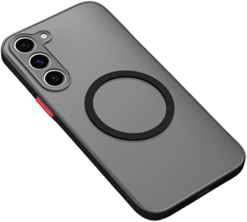 

Роскошный матовый магнитный чехол Magsafe для Samsung Galaxy S20 S21 S22 S23 FE S24 Plus S24 Ultra Ударопрочный чехол-накладка Samsung S24 Plus чёрный