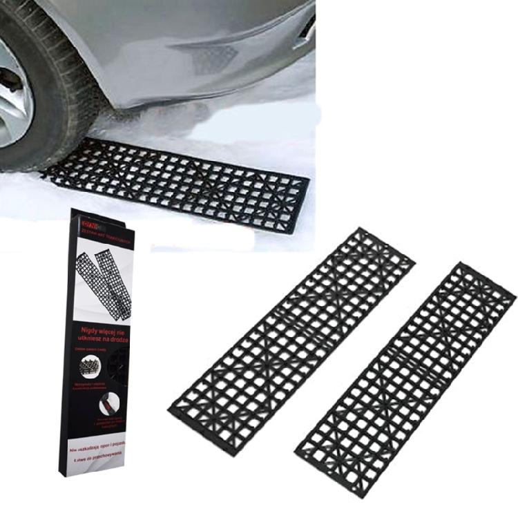 1 Pair Auto Tire Traction Mat Tire Grip Aid Car Escape Unstuck from Snow Ice Mud