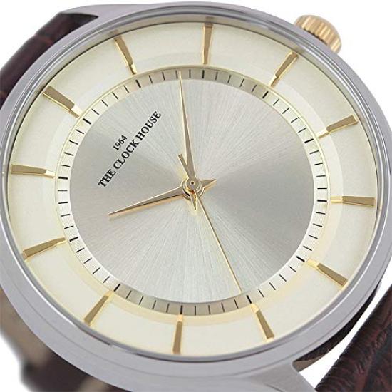 [The Clock House] Business Formal Analoge Wasserdichte Armbanduhr Modische Herrenuhr MBF5001-CH1B Gold