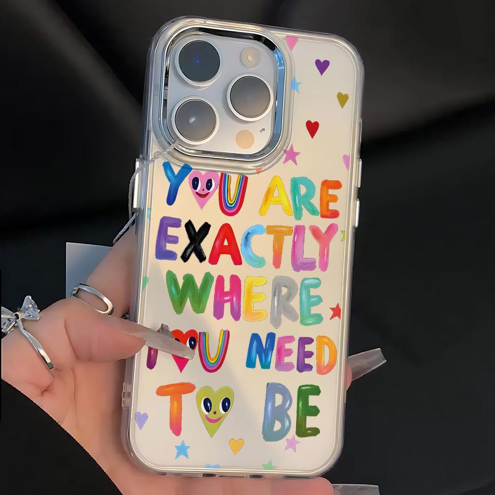 

Colorful English Luck Has No Rule Phone Case For iPhone 17 Air 16 e 15 14 13 12 11 Pro Max Plus SE 2020 2022 Soft Cover iPhone 15
