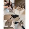 Lazy row~ retro style thick-soled lazy people baotou semi-slippers wear outside