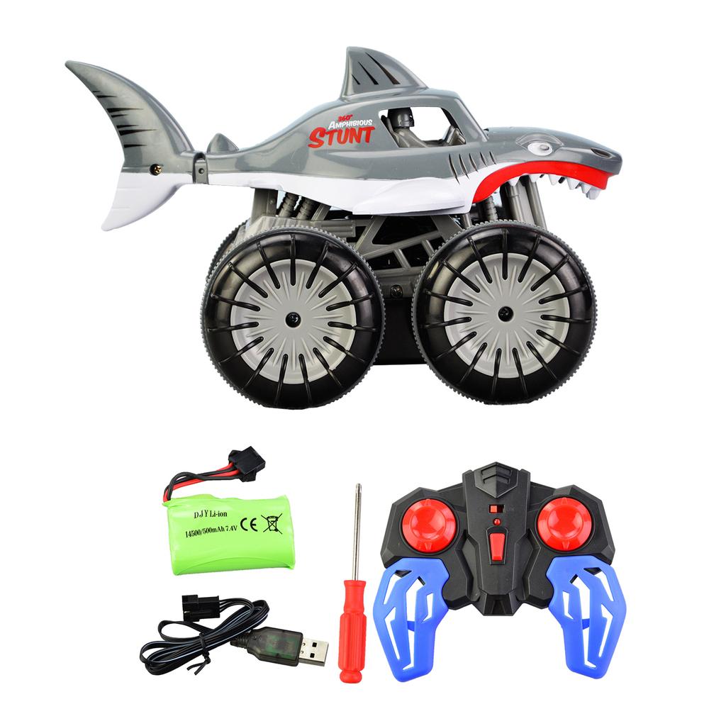 RC Stunt Car Amphibious RC Car for Kids 2 In 1 RC Boat 2.4GHz 360 Degrees  Rotate All Terrains Xmas