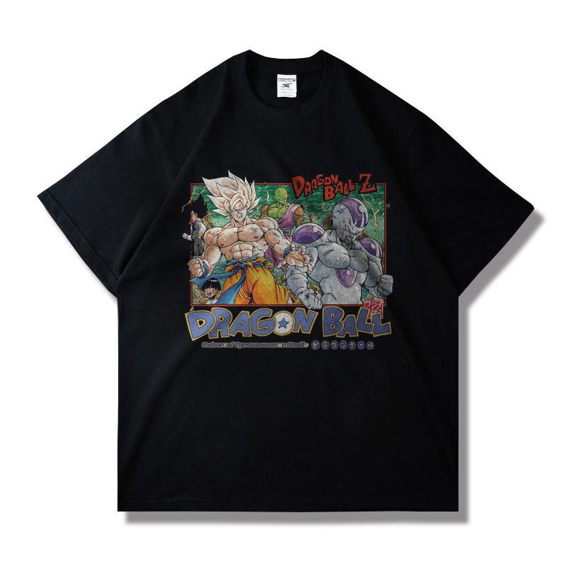 Animation Dragon Ball Short Sleeve TShirt Mens and Womens Joint Loose Summer High Quality Cotton Loose Crew Neck Top Clothing
