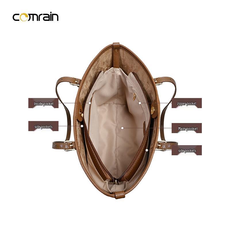 COMRAIN Women's Leather Tote Shoulder Bag