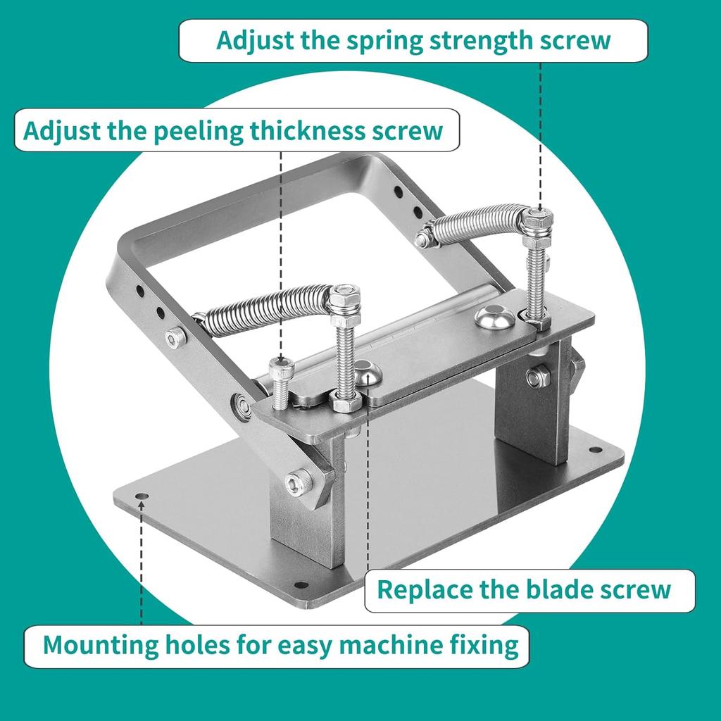 Manual Leather Splitter Leather Peeling Machine, Leather Paring Skiver, Leather Skiving Tools with Instructions Handle Leather Peel Working Tools