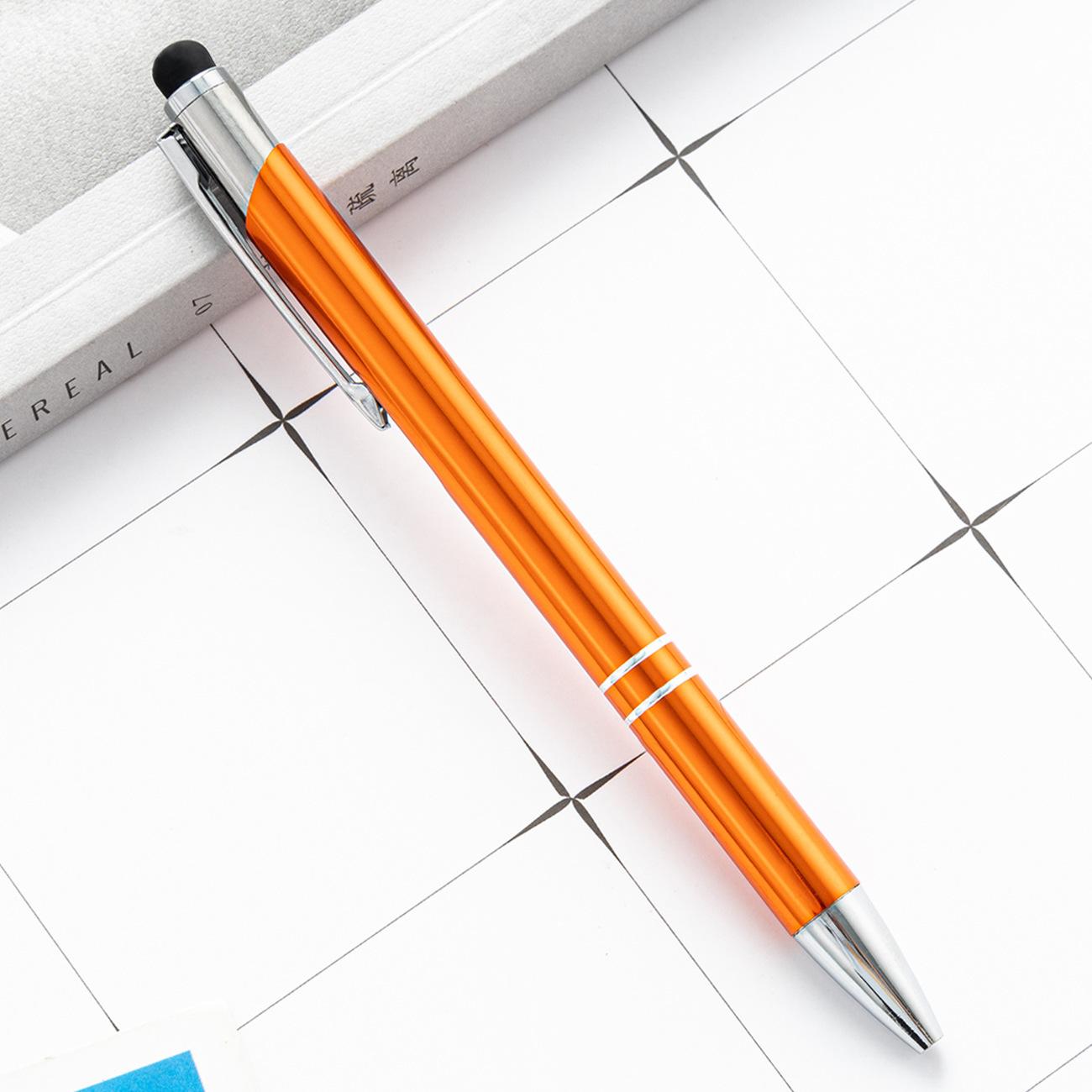 

1 шт. Канцелярские принадлежности для офиса и школы, цветной сенсорный экран, шариковая ручка, симпатичная металлическая ручка Ink Color：Black