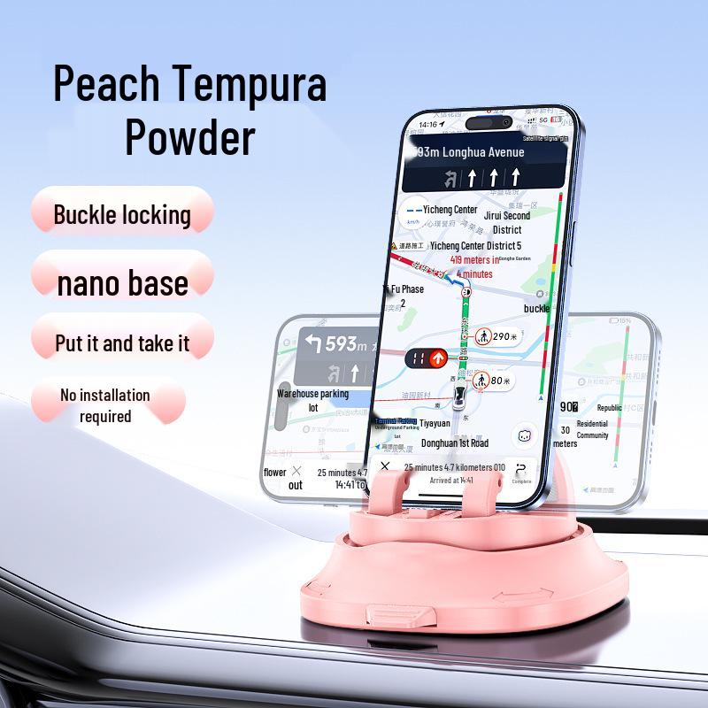 Car Phone Holder & Temporary Parking Number Plate - Rotatable, Non-Slip, Multi-Functional Console Mount