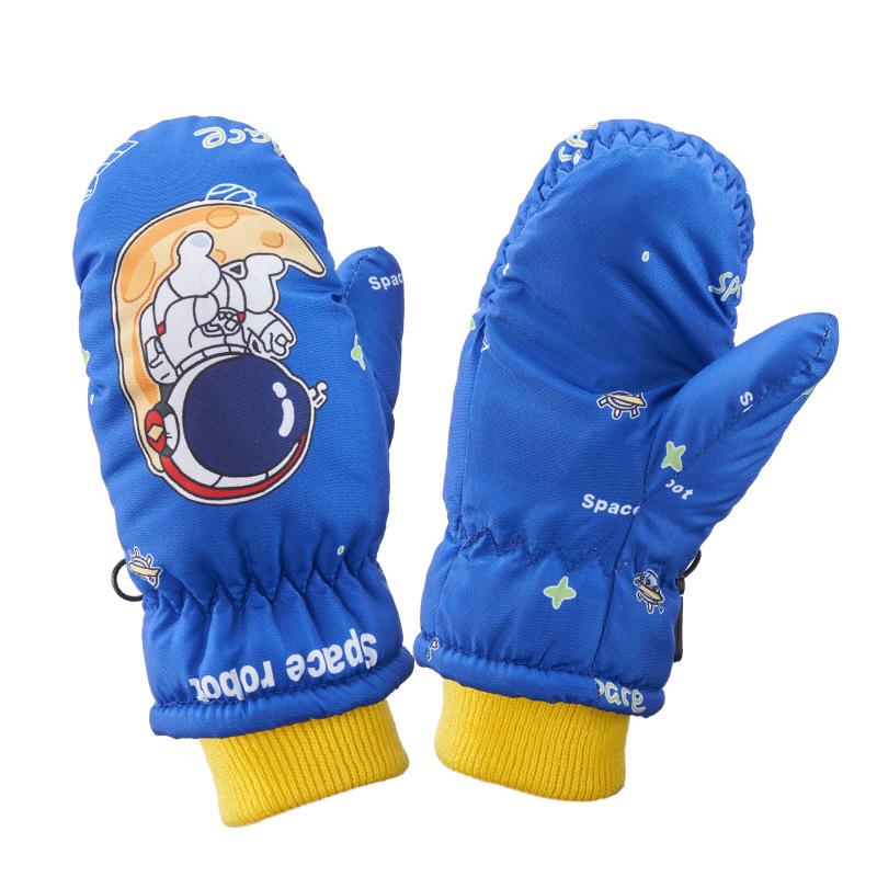 Samt-Skihandschuhe: Rutschfest, Warm und Dick für Kinder im Alter von 2-5 Jahren