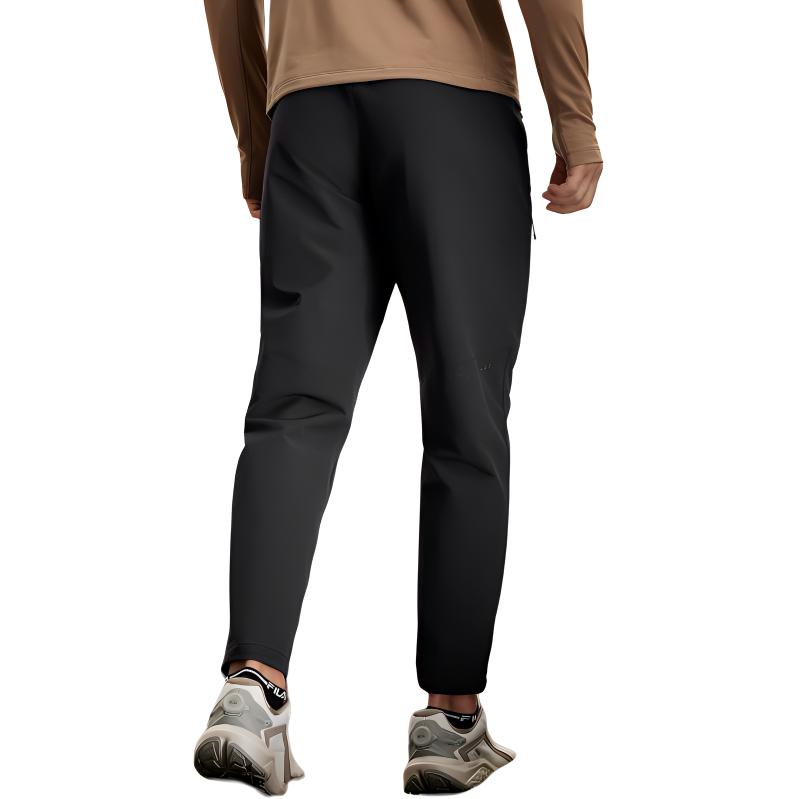 FILA Solid Color Lace-Up Sports Woven Casual Pants Men bottoms Malt A11M417801F-BN