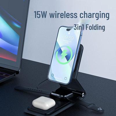 New Style Foldable 15W Wireless Charger for Apple Phone, Watch & Earbuds.