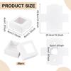 20pcs Square Kraft Paper Storage Gift Boxes Visible Winbow Gift Packaging Case White 8x8x4cm