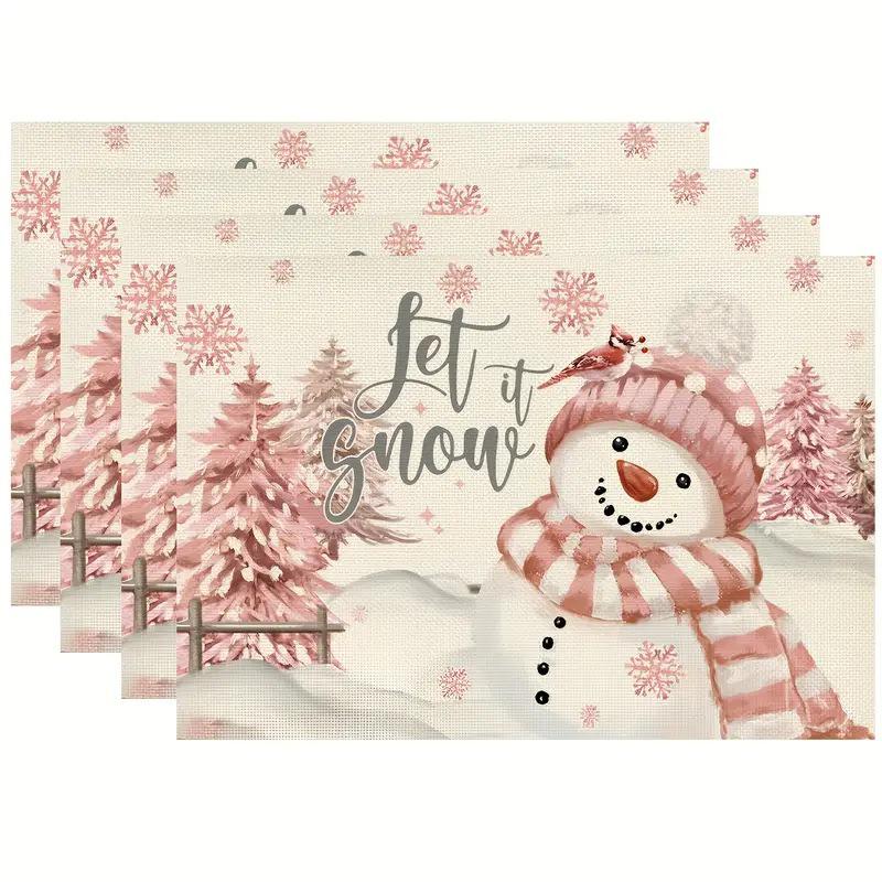 Christmas Series Western Food Table Mats: Multiple Options for Kitchen & Dining Room