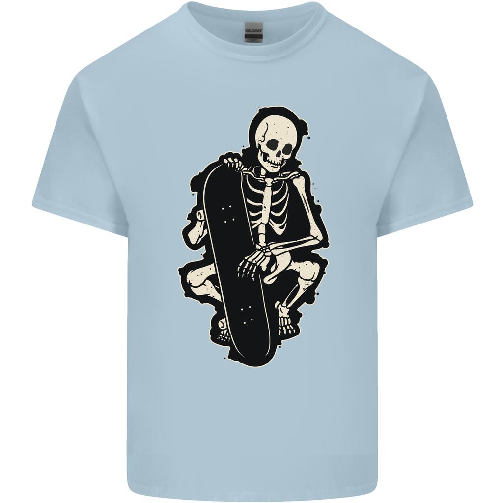 Skater Skeleton Skateboarding Skateboard Unisexs Light Cotton TShirt