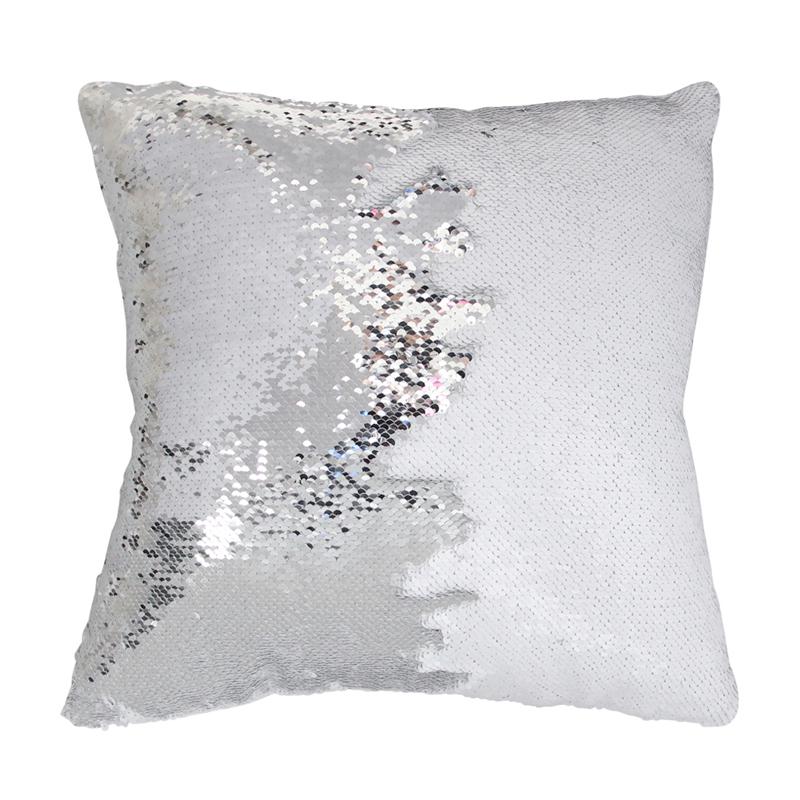 grey sequin pillow