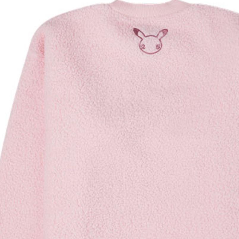 Converse x POKEMON Crossover Cartoon Embroidered Suede Round Neck Pullover Pink Men's 10023902-660