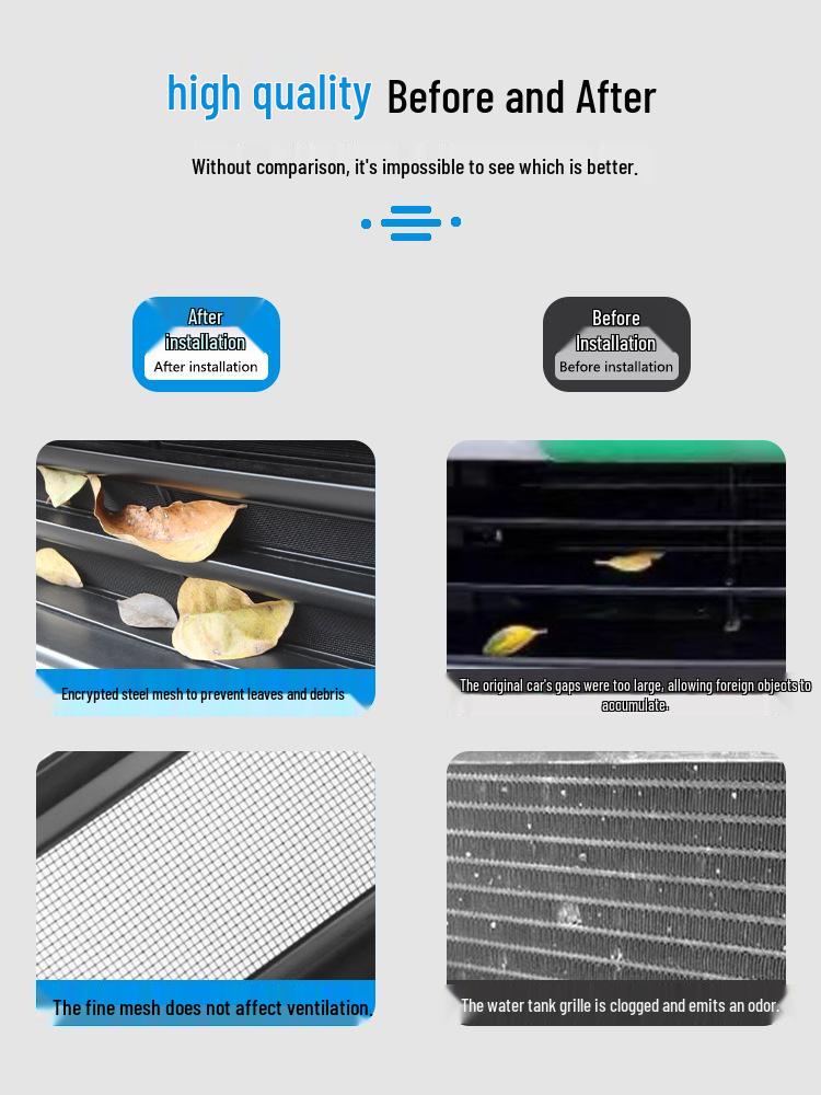 Wenjie M7 Front Grille & Water Tank Protective Cover with Insect and Catkin Modification Accessories.