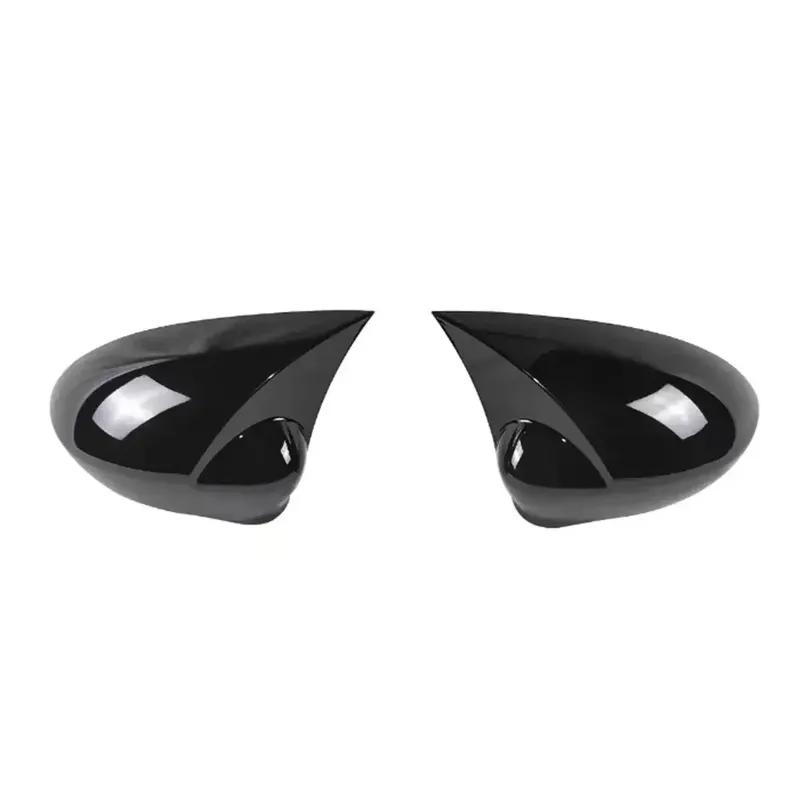 For Fiat Punto 500 2009 2010 2011-2018 ABS Car Rearview Side Mirror Cover Wing Cap Exterior Door Trim Adhesive Sticker Parts