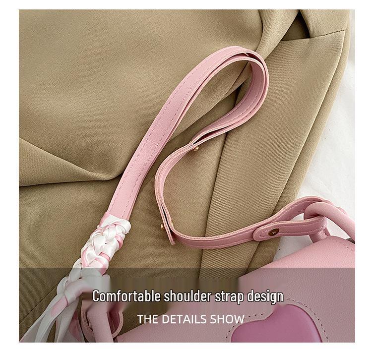 2025 Fashion Versatile Heart Patchwork Crossbody Bag - Summer Square Shoulder Style