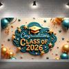 Congrats Background Balloon Decor Graduation Celebration Banner Graduation Decoration Display Elegant Design For Graduation