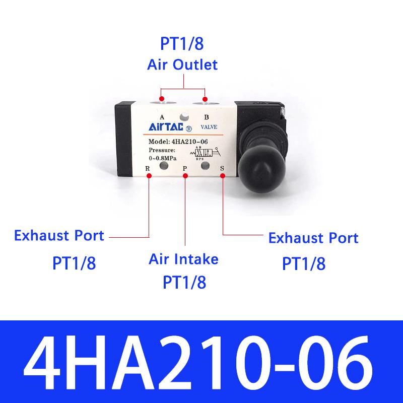 AIRTAC Passenger Pneumatic Original Manual Valve Hand Valve 4H210 4HA230 4H310 4HA330