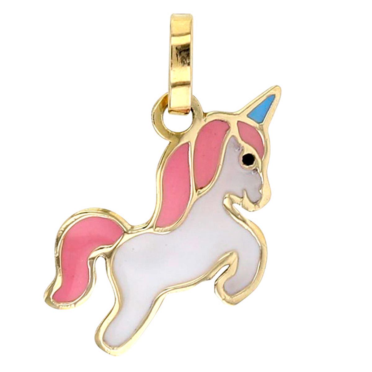 

Сокровища Лили [R0408] - Кулон Unicorn My Unicorn Розовое белое золото (Золото - 9 карат) - 16x10 мм