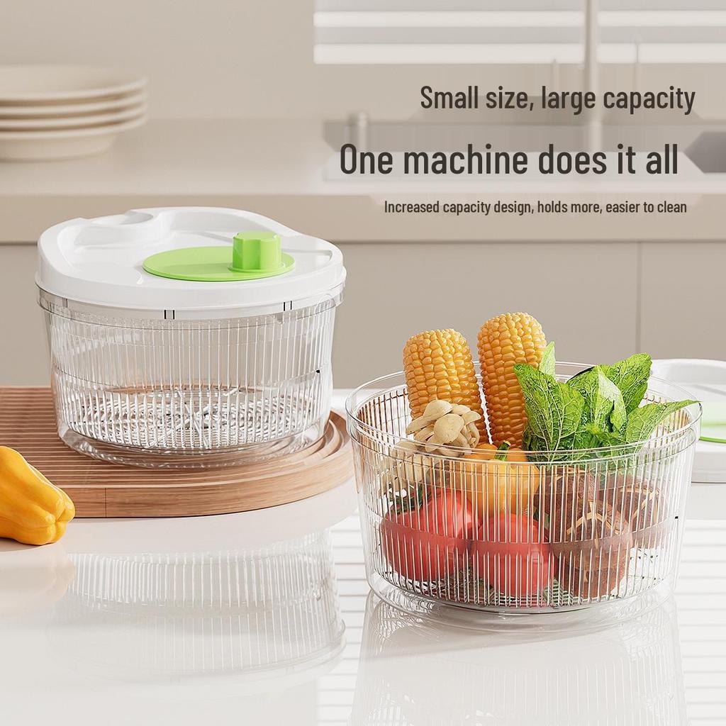 Cross-Border Double-Layer Vegetable Washer & Dehydrator Basin