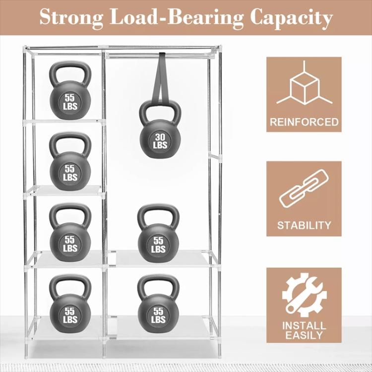 Dormitory Simple Cloth Wardrobe Reinforced Steel Tube Assembly Dust-Proof Storage Closet