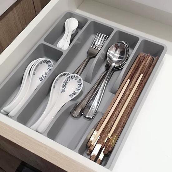 Multi-Compartment Cutlery Drawer Organizer