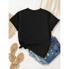 Women'S Casual Sports T-Shirt, Round Neck, Short Sleeves with Fun Letter Prints, Comfortable Summer Top for Holidays