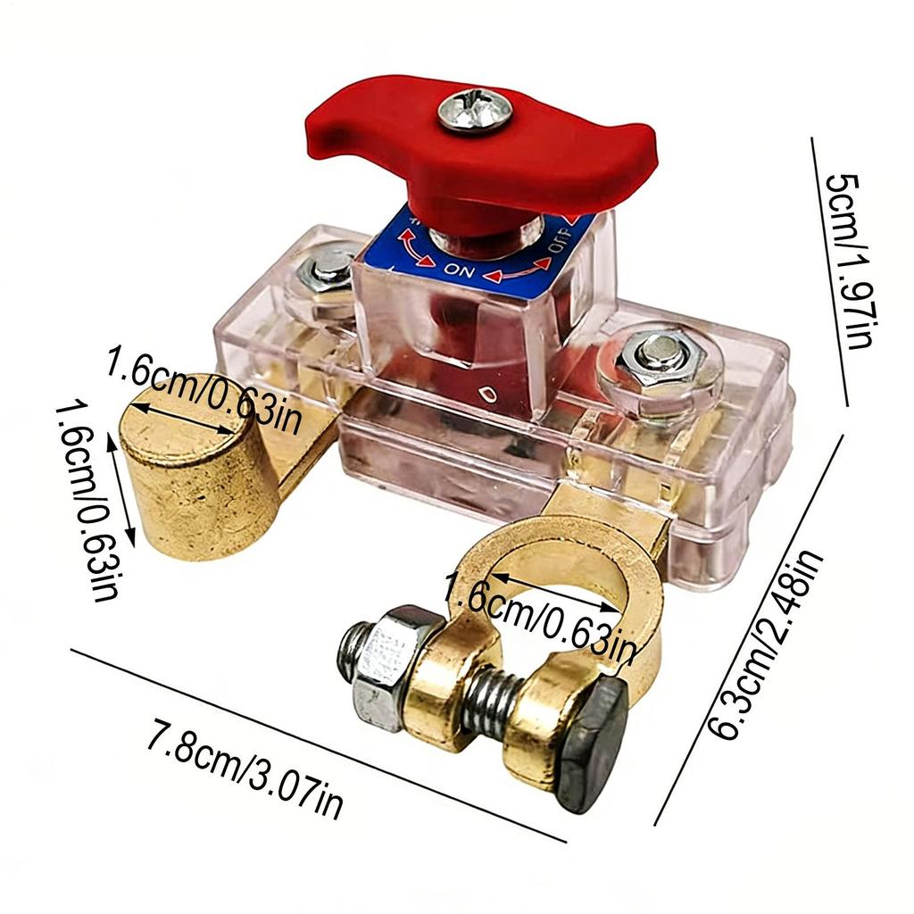 Car Battery Disconnect Button Battery Management Knob Automotive Power Control Knob For Garage Workshop Vehicle Sedan RV SUV